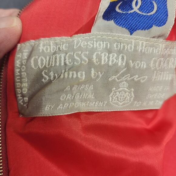 Countess Ebba Von Eckermann Vtg 60s Dress Womens Wool Pink Sweden Tagged 16 - Picture 11 of 16